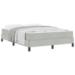 vidaXL Lit à ressorts avec matelas Gris clair 160 x 200 cm tissu