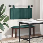 vidaXL Tête de lit suspendue Vert foncé tissu
