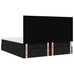 VidaXL Cadre de lit ottoman avec matelas noir 160x200 cm tissu