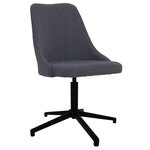 vidaXL Chaises pivotantes à manger lot de 2 gris foncé tissu