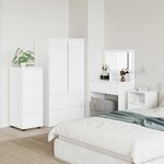 vidaXL Armoire de rangement Blanc brillant 40 x 48 x 105 cm