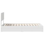 vidaXL Lit de Rangement Blanc 90 x 190 cm Bois d'ingénierie