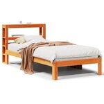 vidaXL Cadre de lit sans matelas cire marron 90x190 cm bois pin massif