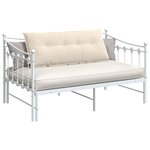 vidaXL Coussin de Dos Beige 120 x 50 cm Tissu en microfibre