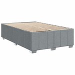 vidaXL Sommier à lattes de lit et matelas gris clair 120x190 cm tissu