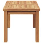 vidaXL Table basse Marron 70 x 40 x 36 cm Bois de teck massif
