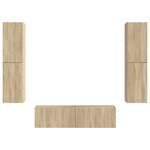 vidaXL Ensemble meuble TV 6 Pièces Chêne Sonoma Bois d'ingénierie