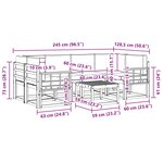 vidaXL Ensemble de canapés d'extérieur 7 pc Blanc et Beige