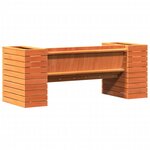 vidaXL Banc avec jardinières cire marron 167 5x60x65cm bois massif pin