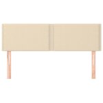 vidaXL Têtes de lit 2 Pièces Crème 72x5x78/88 cm Tissu