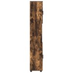 vidaXL Cabinet de salle de bain avec porte Chêne fumé 30 x 35 x 192 cm