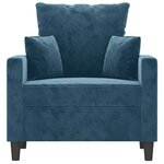 vidaXL Fauteuil Bleu 60 cm Velours