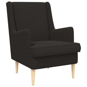 vidaXL Fauteuil Noir Tissu