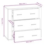 vidaXL Buffet haut Gris béton Bois d'ingénierie
