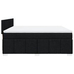 vidaXL Sommier à lattes de lit avec matelas Noir 180x200 cm Tissu