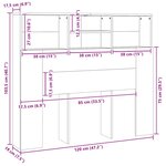 vidaXL Armoire de tête de lit Sonoma gris 120x19x103 5 cm