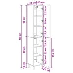 vidaXL Ensemble de Meubles 2 Pièces 33 x 34 5 x 90 cm Bois d'ingénierie