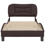vidaXL Cadre de lit sans matelas marron foncé 80x200 cm tissu