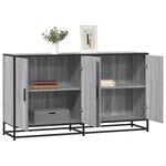 vidaXL Buffet sonoma gris 134x35x76 cm bois d'ingénierie