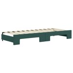 vidaXL Lit de jour avec gigogne et tiroirs vert foncé 80x200cm velours