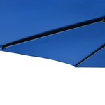 vidaXL Parasol de jardin avec mât en acier bleu azuré 225x225x212 cm