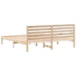 vidaXL Cadre de lit avec tête de lit Marron 180 x 200 cm Pin massif