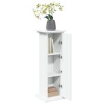 vidaXL Piédestal avec rangement blanc 31x30x90 cm bois d'ingénierie