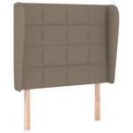 vidaXL Sommier à lattes de lit avec matelas Taupe 100x200 cm Tissu