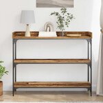vidaXL Table Console avec étagère Bois ancien 100 x 30 x 80 cm