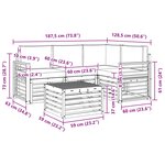 vidaXL Ensemble de canapés d'extérieur 5 pc Naturel et Beige Polyester
