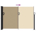 vidaXL Auvent latéral rétractable beige 140x500 cm