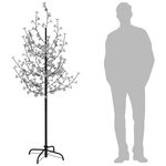 vidaXL Arbre à LED fleur de cerisier 200 LED Blanc chaud 180 cm