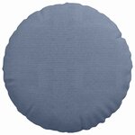 vidaXL Coussins de siège 2 Pièces Bleu Ø 50 cm Tissu en velours côtelé