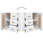 vidaXL Buffet Blanc 69 5x34x90 cm Bois d'ingénierie
