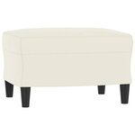 vidaXL Fauteuil avec repose-pied Crème 60 cm Velours