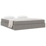 vidaXL Lit avec rangement et matelas Taupe 160 x 200 cm Polyester