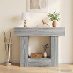 vidaXL Gris Sonoma 101 x 30 x 74 cm