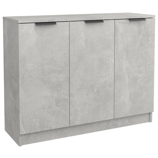 vidaXL Buffet Gris béton 90 5x30x70 cm Bois d'ingénierie