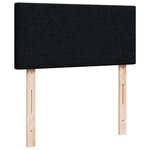 vidaXL Sommier à lattes de lit et matelas Noir 80x200 cm Tissu
