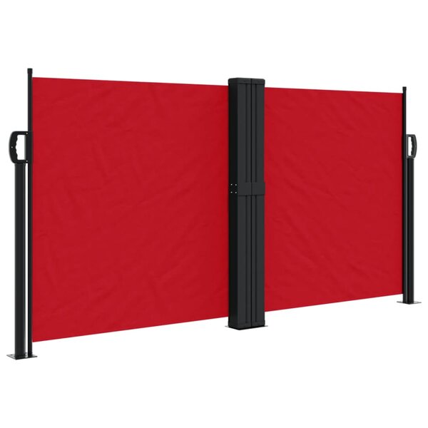 vidaXL Auvent latéral rétractable rouge 120x1200 cm