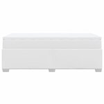 vidaXL Sommier à lattes de lit avec matelas Blanc 90x190 cm Similicuir