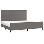 vidaXL Cadre de lit sans matelas gris 200x200 cm similicuir