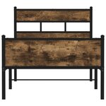 vidaXL Cadre de lit sans matelas chêne fumé 107x203 cm bois ingénierie