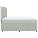 vidaXL Sommier à lattes de lit et matelas Gris clair 200x200cm Velours