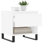 vidaXL Tables basses 2 Pièces blanc 50x46x50 cm bois d'ingénierie