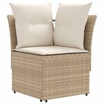vidaXL Ensembles de meubles 6 Pièces Beige et crème Rotin PE