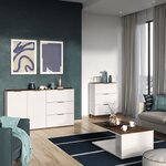 Germania table de chevet gw-california 41x40x60 cm cachemire et noyer