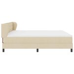 vidaXL Lit à ressorts avec matelas Crème 200 x 200 cm tissu