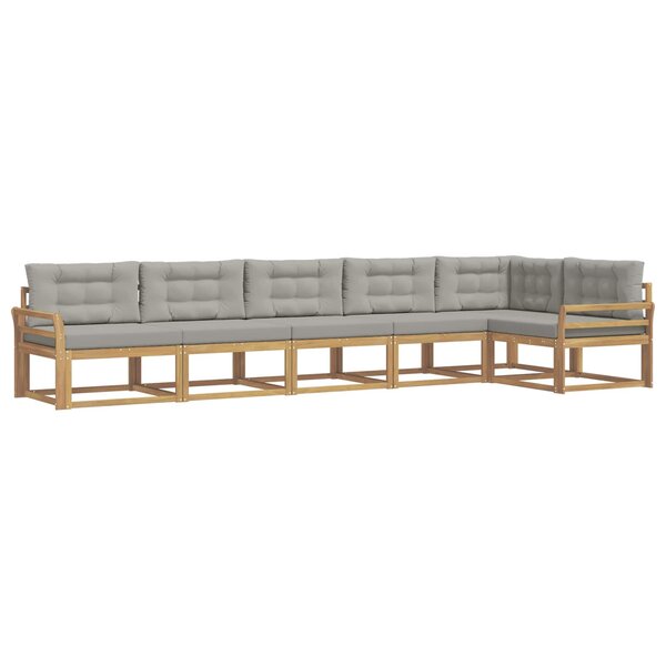 vidaXL Ensemble de canapés d'extérieur 4 pc Blanc et gris clair