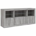 vidaXL Buffet avec lumières LED sonoma gris 142 5x37x67 cm